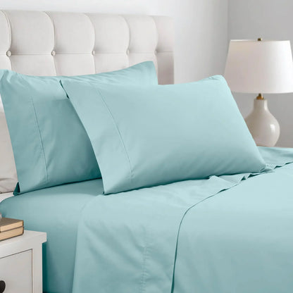 600 Thread Count Cotton Blend Solid Pillowcase Set