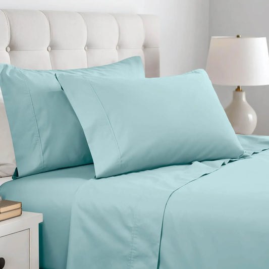 600 Thread Count Cotton Blend Solid Pillowcase Set