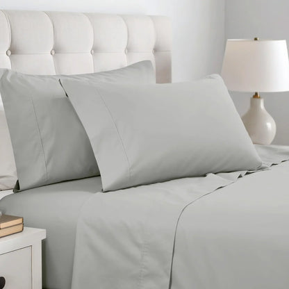 600 Thread Count Cotton Blend Solid Pillowcase Set