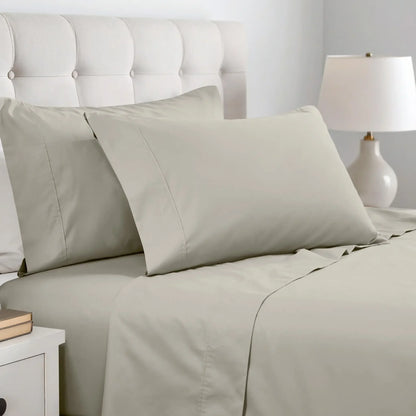 600 Thread Count Cotton Blend Solid Pillowcase Set