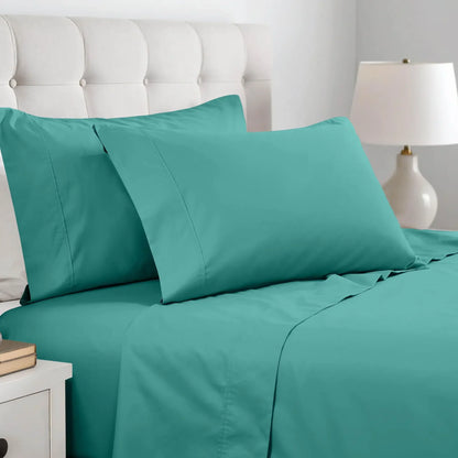 600 Thread Count Cotton Blend Solid Pillowcase Set