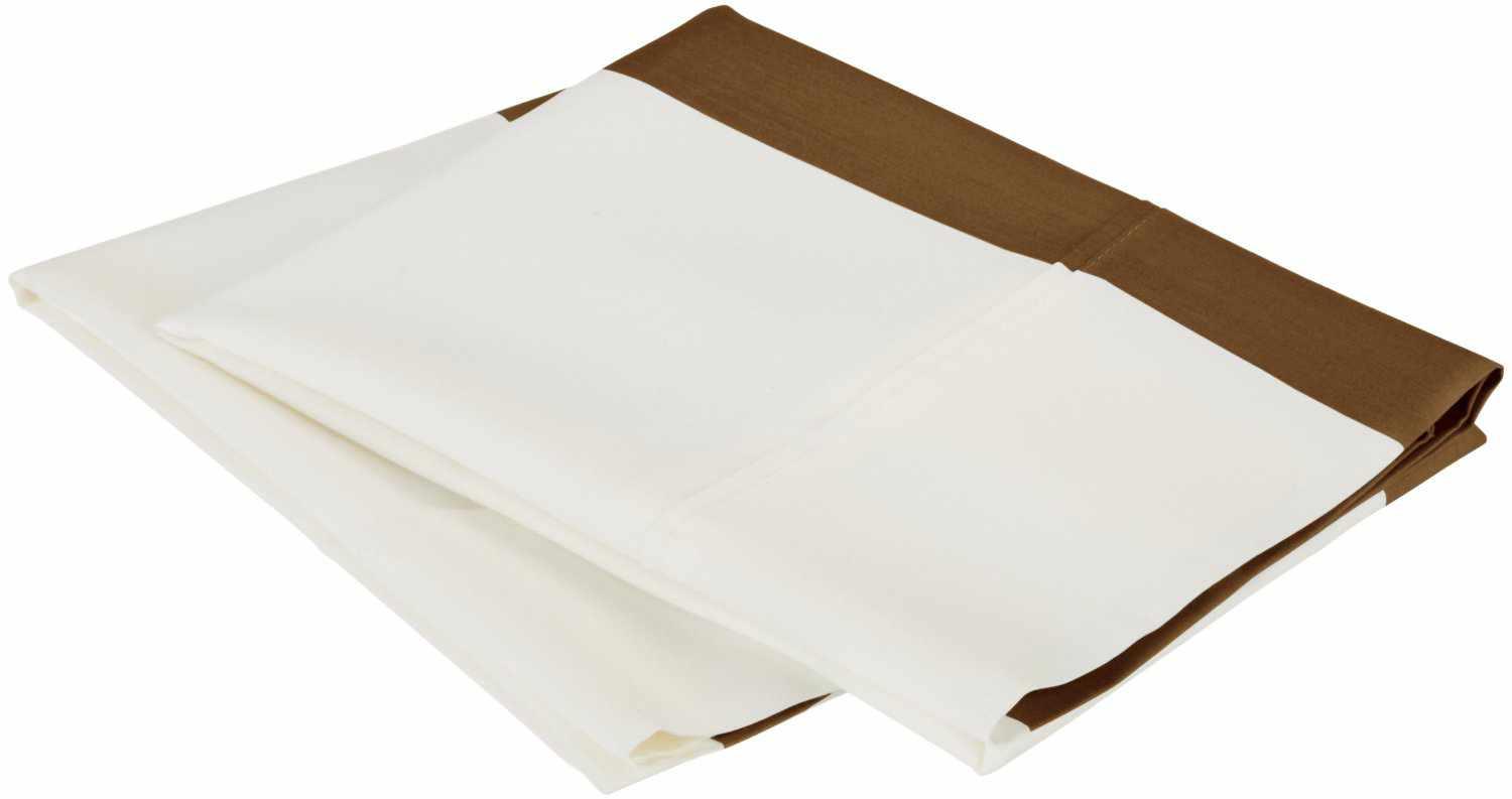 Cabana Stripe Wrinkle Resistant Cotton Blend Pillowcase Set of 2 - Taupe