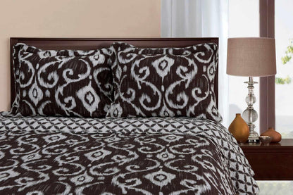 Cambridge Ikat 3-Piece Quilt Set - Brown