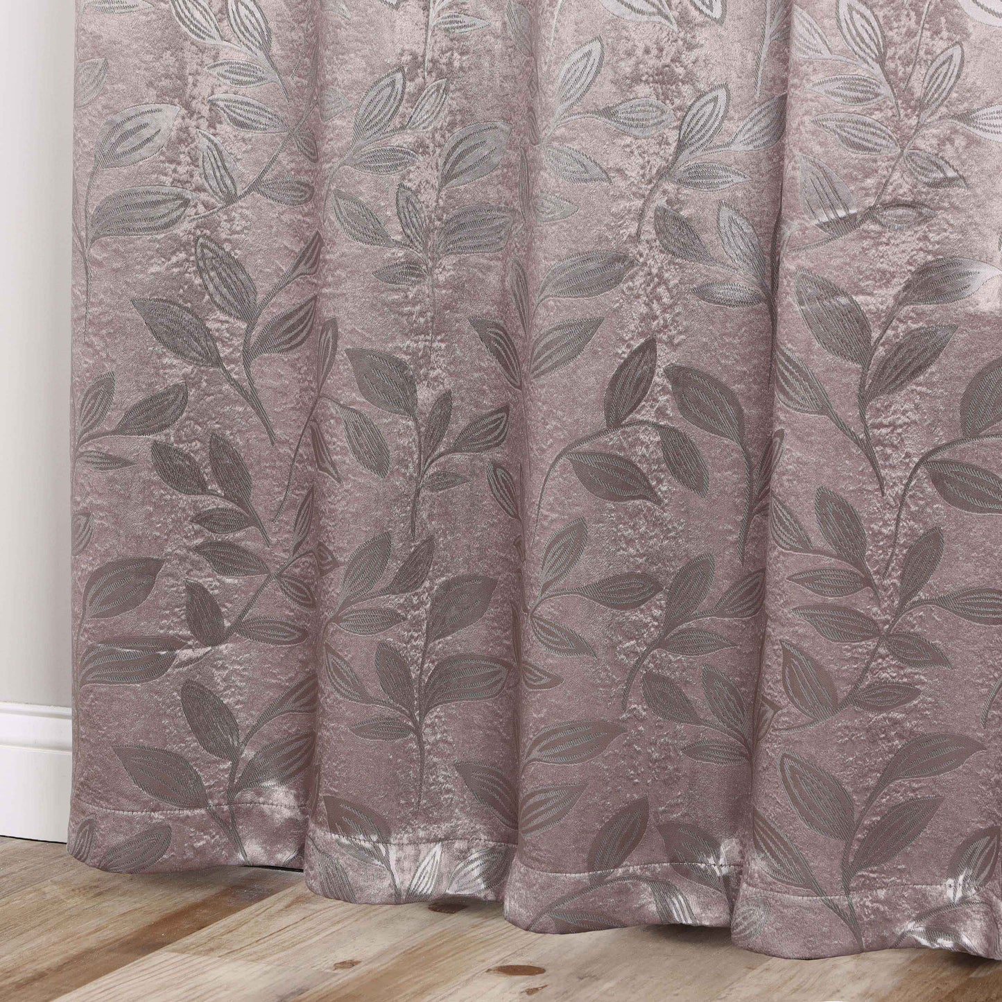 Leaves Room Darkening Grommet Blackout Curtain Panels, Set of 2