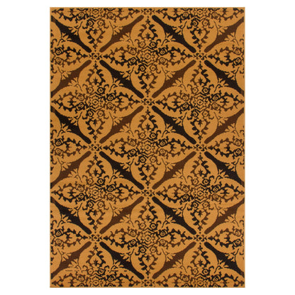 Xiaomi Contemporary Geometric Medallion Indoor Area Rug or Runner - Caramel