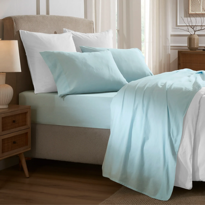 Carmen 100% Cotton Relaxed Wash Deep Pocket Bed Sheet Set