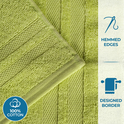Ultra-Soft Cotton Solid Medium Weight Absorbent Bath Towel Set of 2