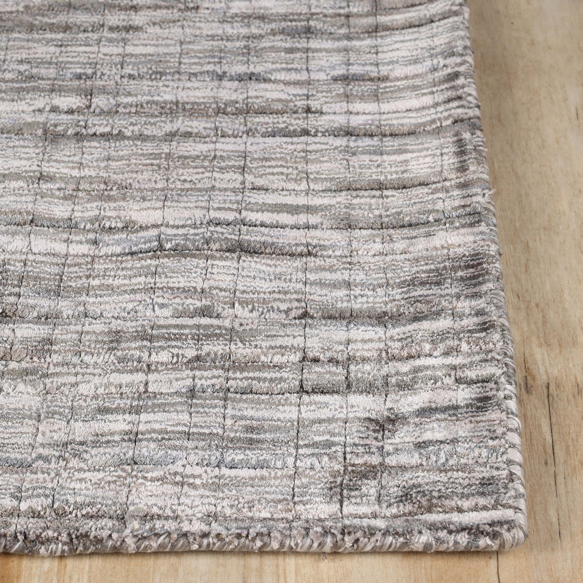 Superior Chalkboard Hand-Woven Viscose Modern Abstract Indoor Area Rug, 5 ft. x 8 ft - Grey