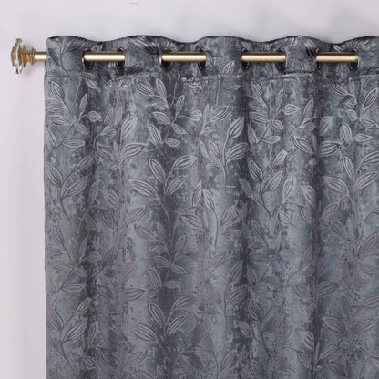 Leaves Room Darkening Grommet Blackout Curtain Panels, Set of 2