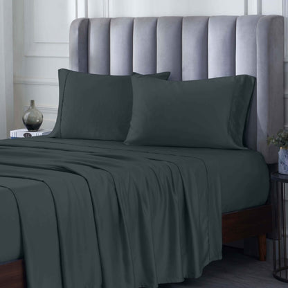 300 Thread Count Rayon From Bamboo Solid Deep Pocket Sheet Set