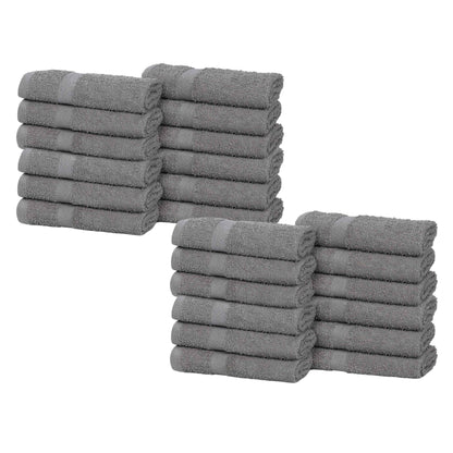Eco-Friendly Cotton Absorbent 24-Piece Washcloth / Face Towel Set