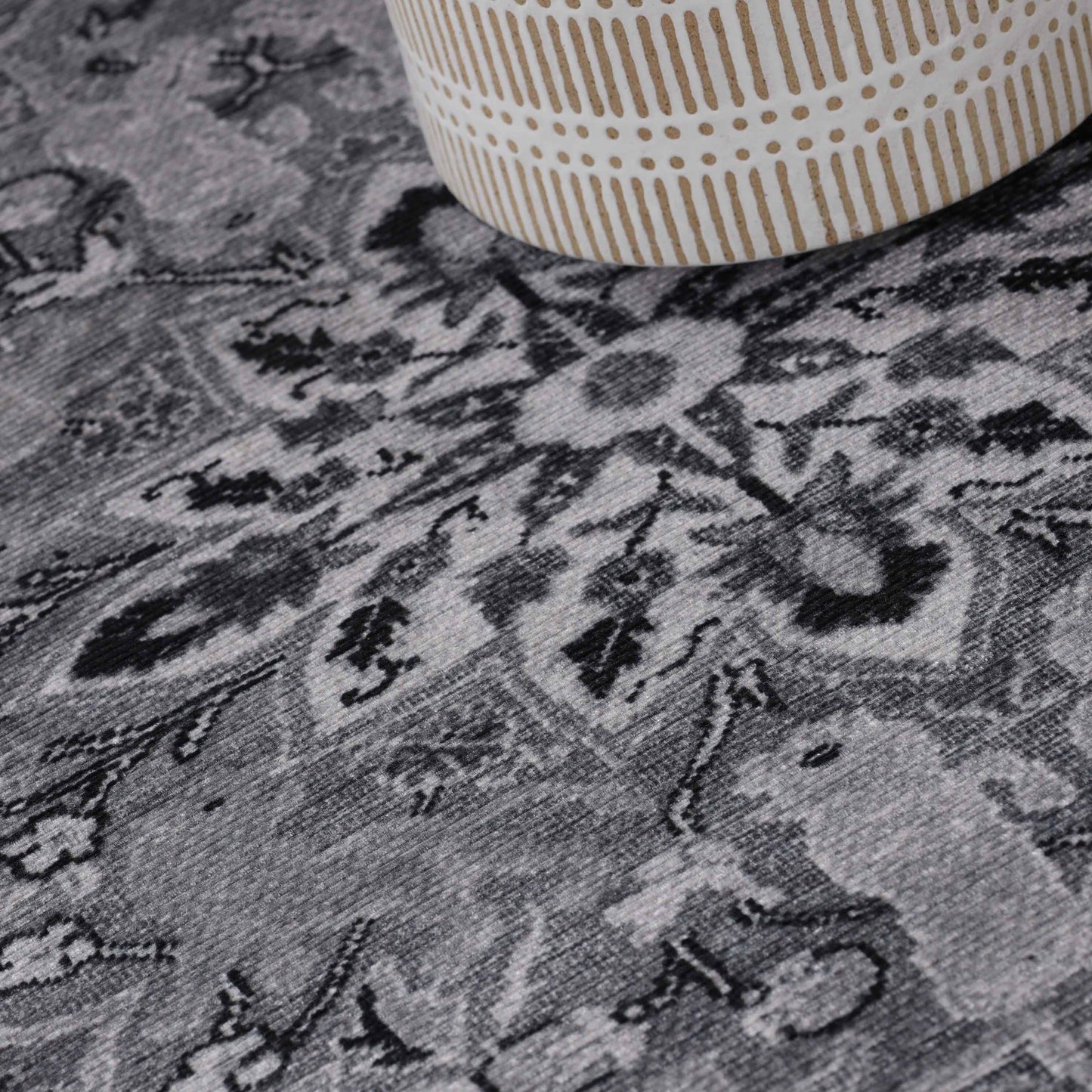 Copley Bohemian Oriental Medallion Wildlife Indoor Area Rug - Charcoal