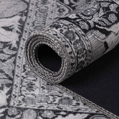 Copley Bohemian Oriental Medallion Wildlife Indoor Area Rug - Charcoal