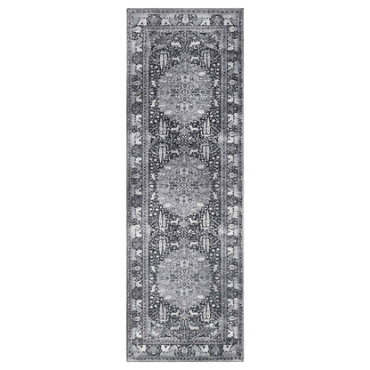 Copley Bohemian Oriental Medallion Wildlife Indoor Area Rug - Charcoal
