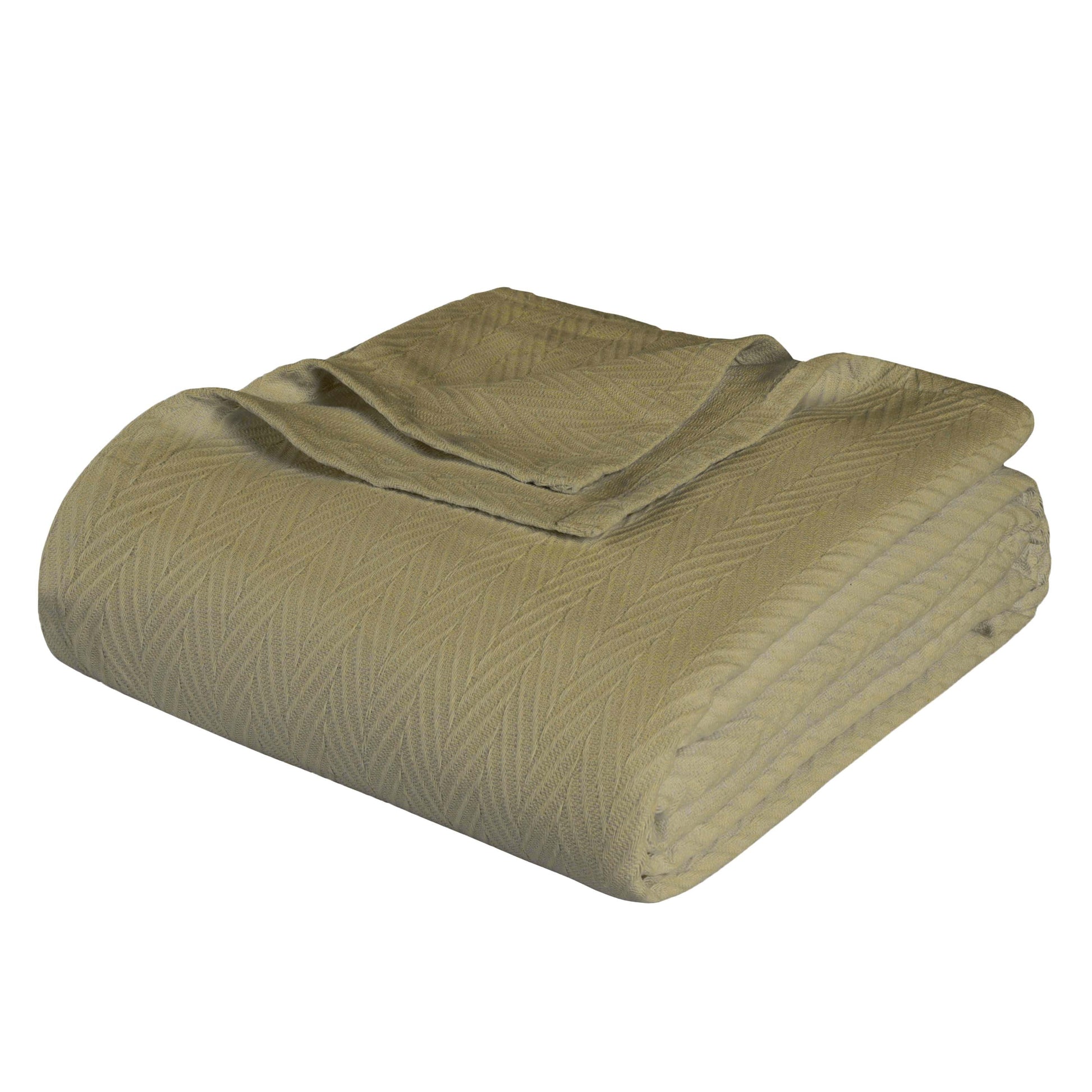 Chevron All-Season Cotton Blanket - Sage