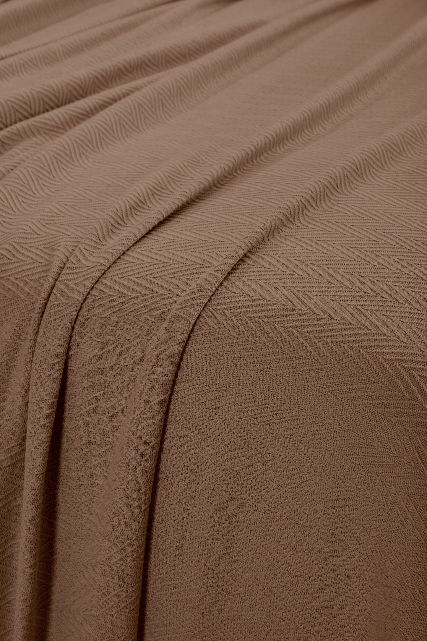 Chevron All-Season Cotton Blanket - Taupe