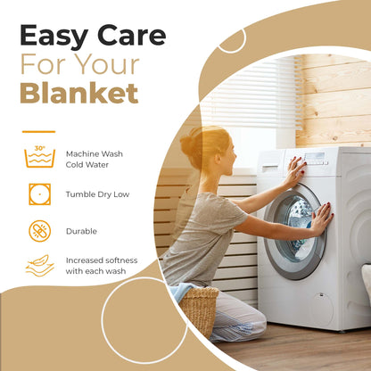 Chevron All-Season Cotton Blanket - White