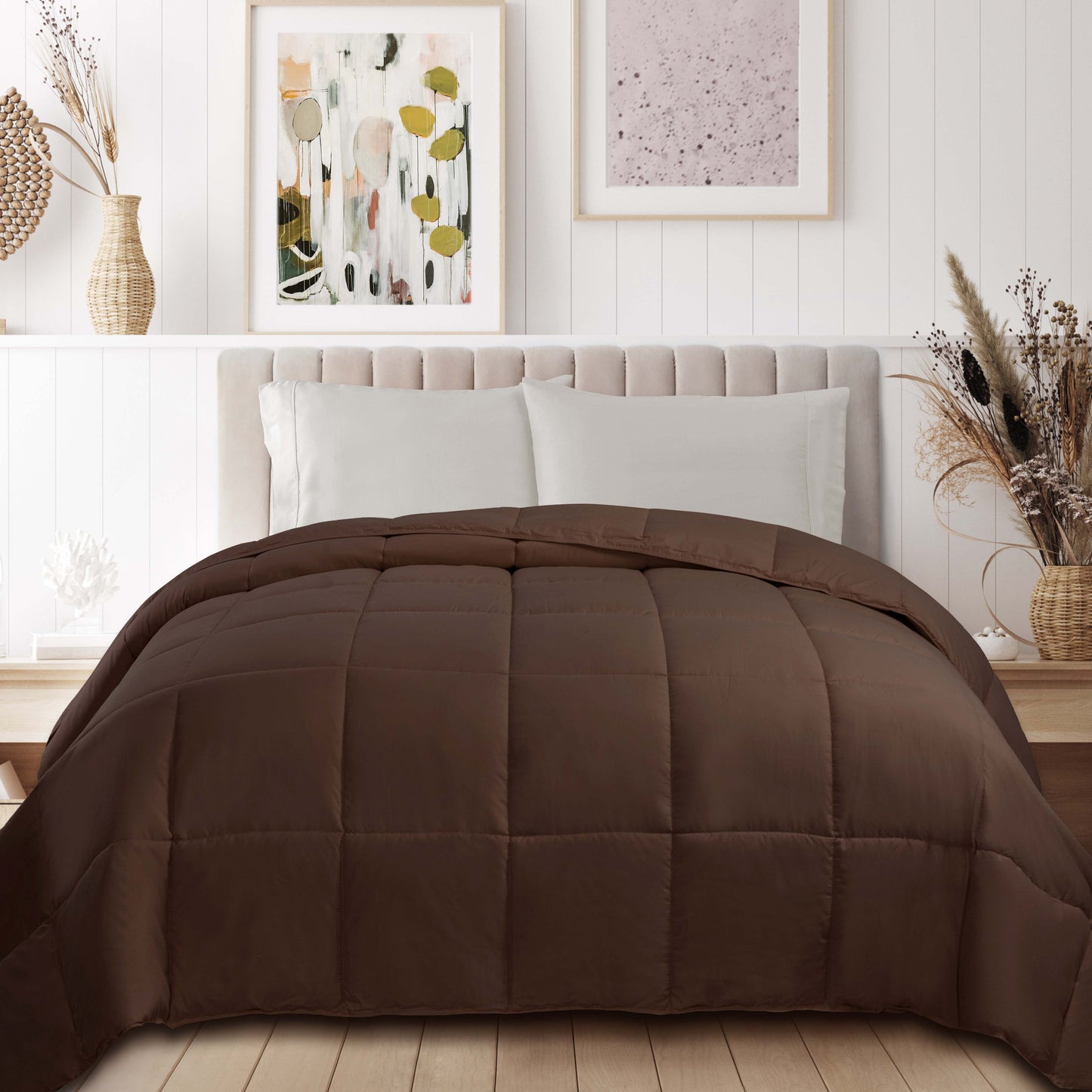 Classic All-Season Reversible Down Alternative Comforter - Chocolate