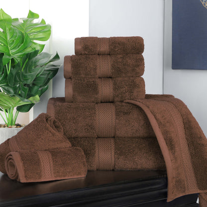 Madison Egyptian Cotton Pile Plush Heavyweight 8 Piece Towel Set