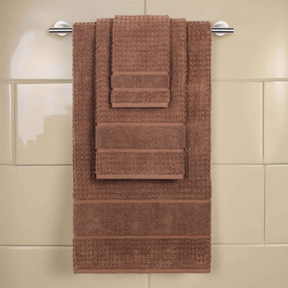 Napa Zero Twist Cotton Solid Waffle Honeycomb 3 Piece Towel Set