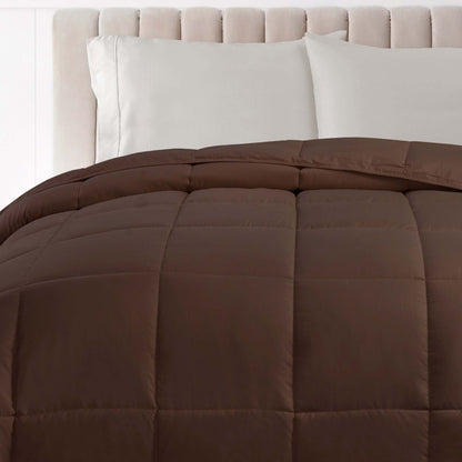 Classic All-Season Reversible Down Alternative Comforter - Chocolate