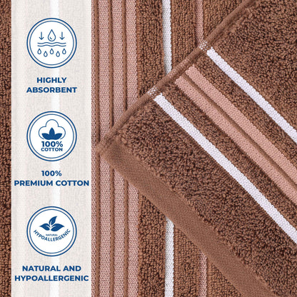 Sadie Zero Twist Cotton Solid Absorbent 3 Piece Towel Set
