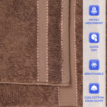 Niles Egyptian Giza Cotton Plush Heavyweight Soft 12 Piece Towel Set