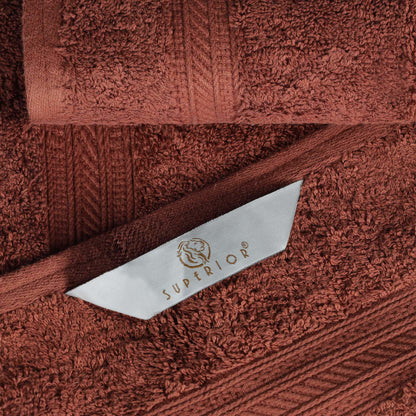 Cotton Heavyweight Absorbent Plush 6 Piece Towel Set - Chocolate