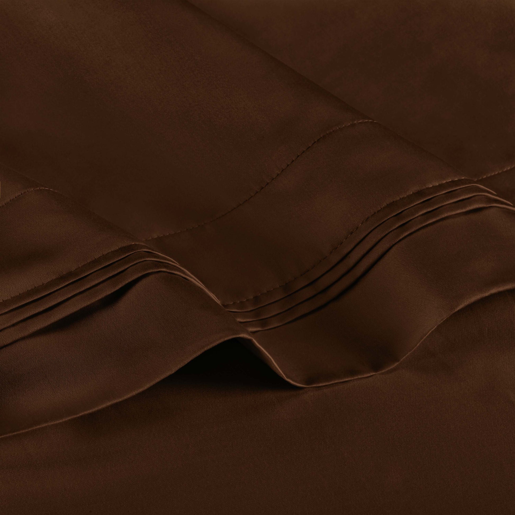 Premium 650 Thread Count Egyptian Cotton Solid Pillowcase Set - Chocolate
