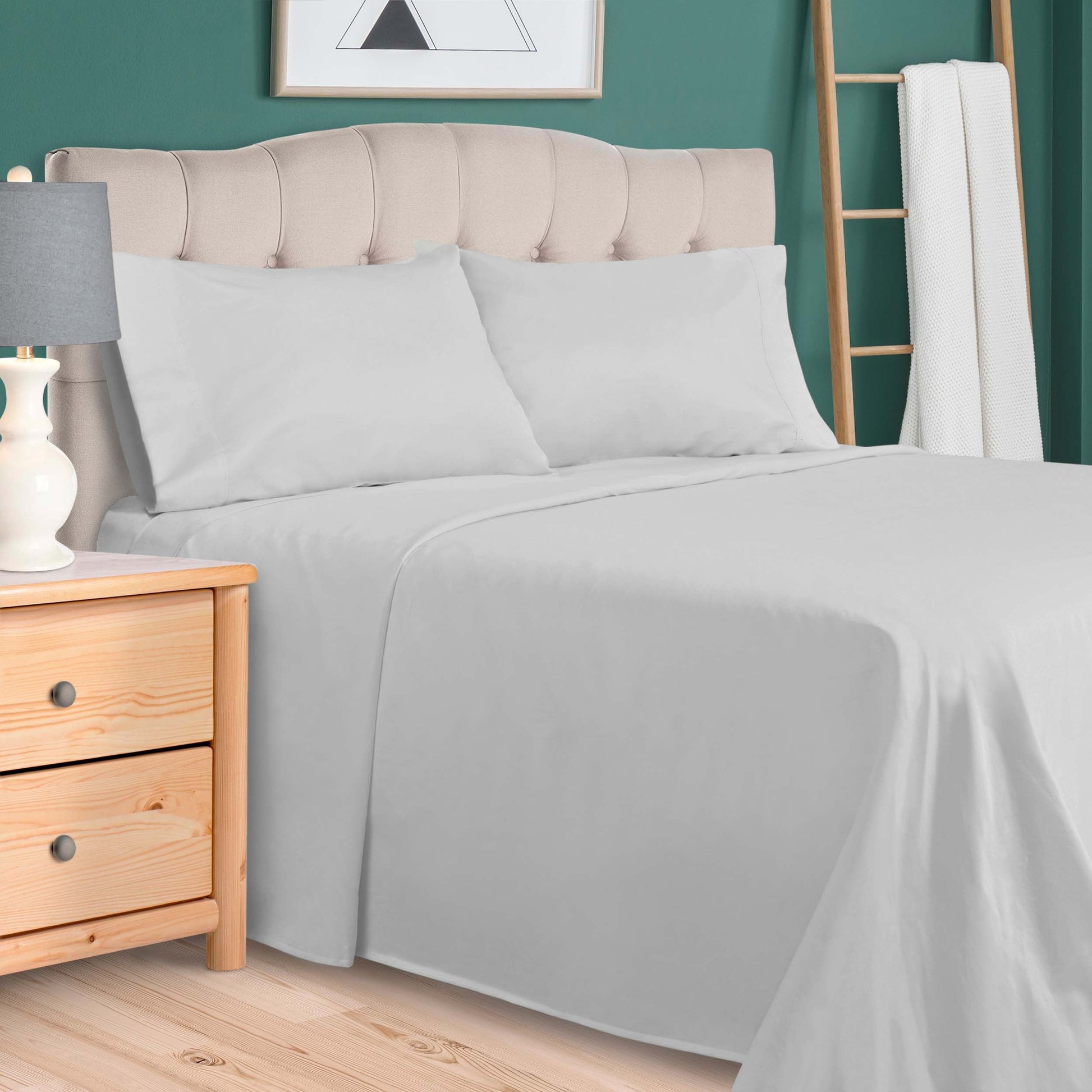 Egyptian Cotton 700 Thread Count Eco Friendly Solid Sheet Set - Chrome