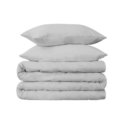 Egyptian Cotton 700 Thread Count Duvet Cover Bedding Set - Chrome