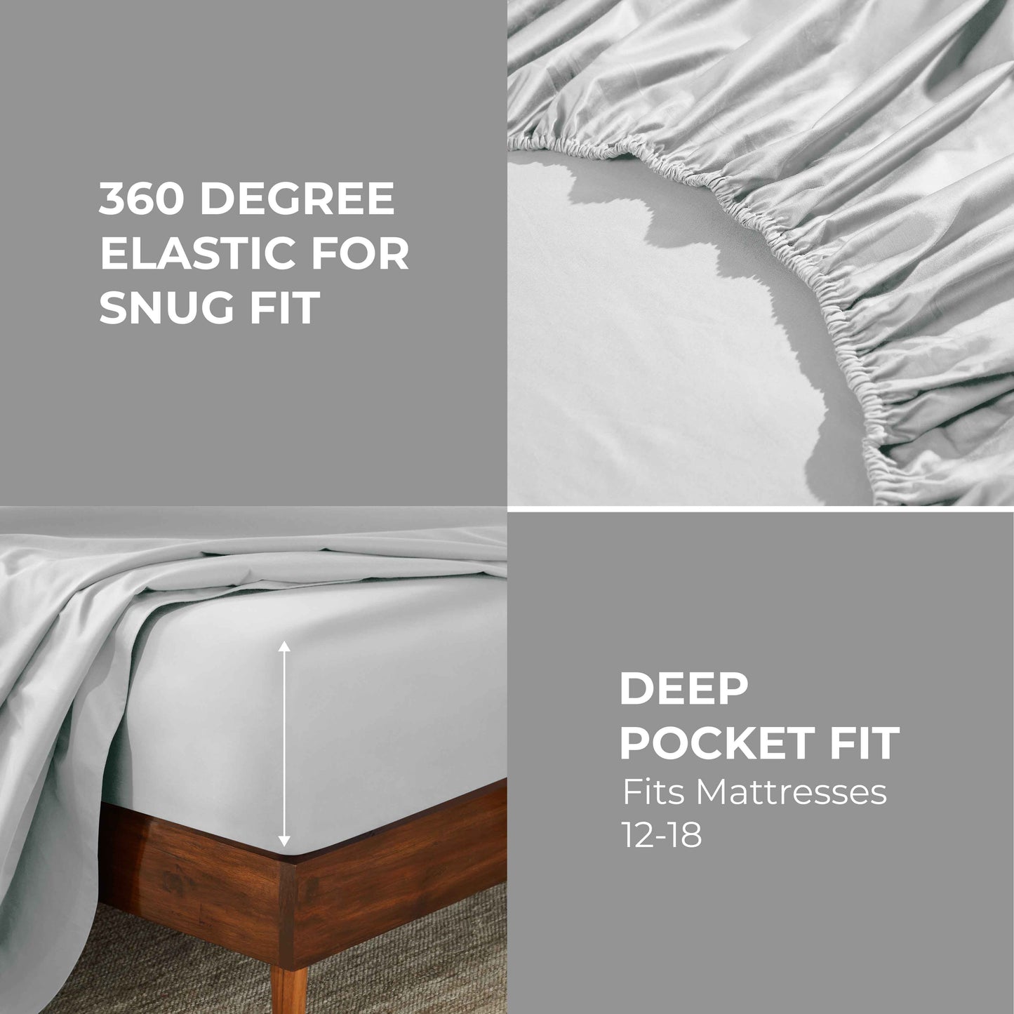 Egyptian Cotton 850 Thread Count Solid Deep Pocket Bed Sheet Set