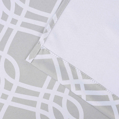 Ribbon Trellis Washable Room Darkening Blackout Curtains, Set of 2