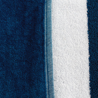 Superior Coastal Blues Cotton Oversized Beach Towel Set - Blue