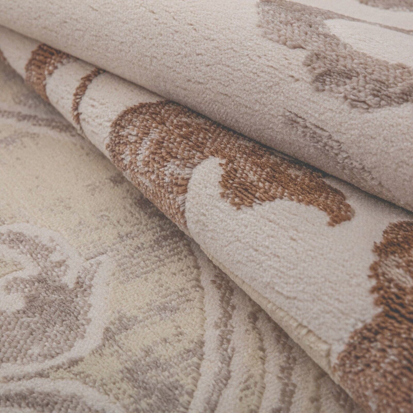 Storyville Modern Geometric Abstract Floral Scroll Area Rug or Runner - Cobalt Blue