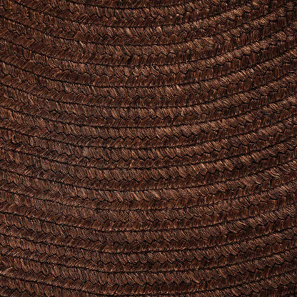 Bohemian Braided Indoor Outdoor Rugs Solid Round Area Rug - Cocoa