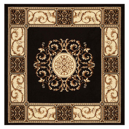 Oversized Medallion Modern Bohemian Indoor Area Rug or Runner Rug - Coffee