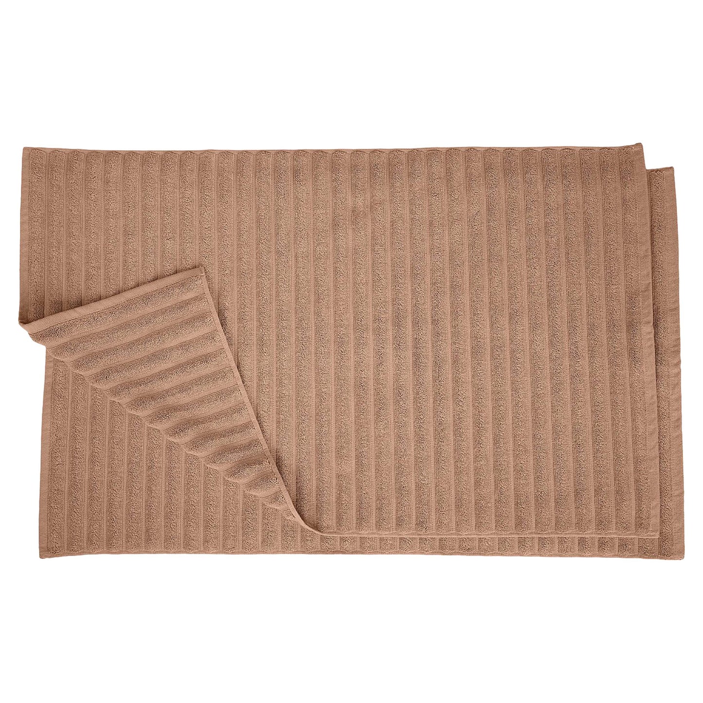 Lined 100% Cotton 1000 GSM 2-Piece Bath Mat Set - Coffee