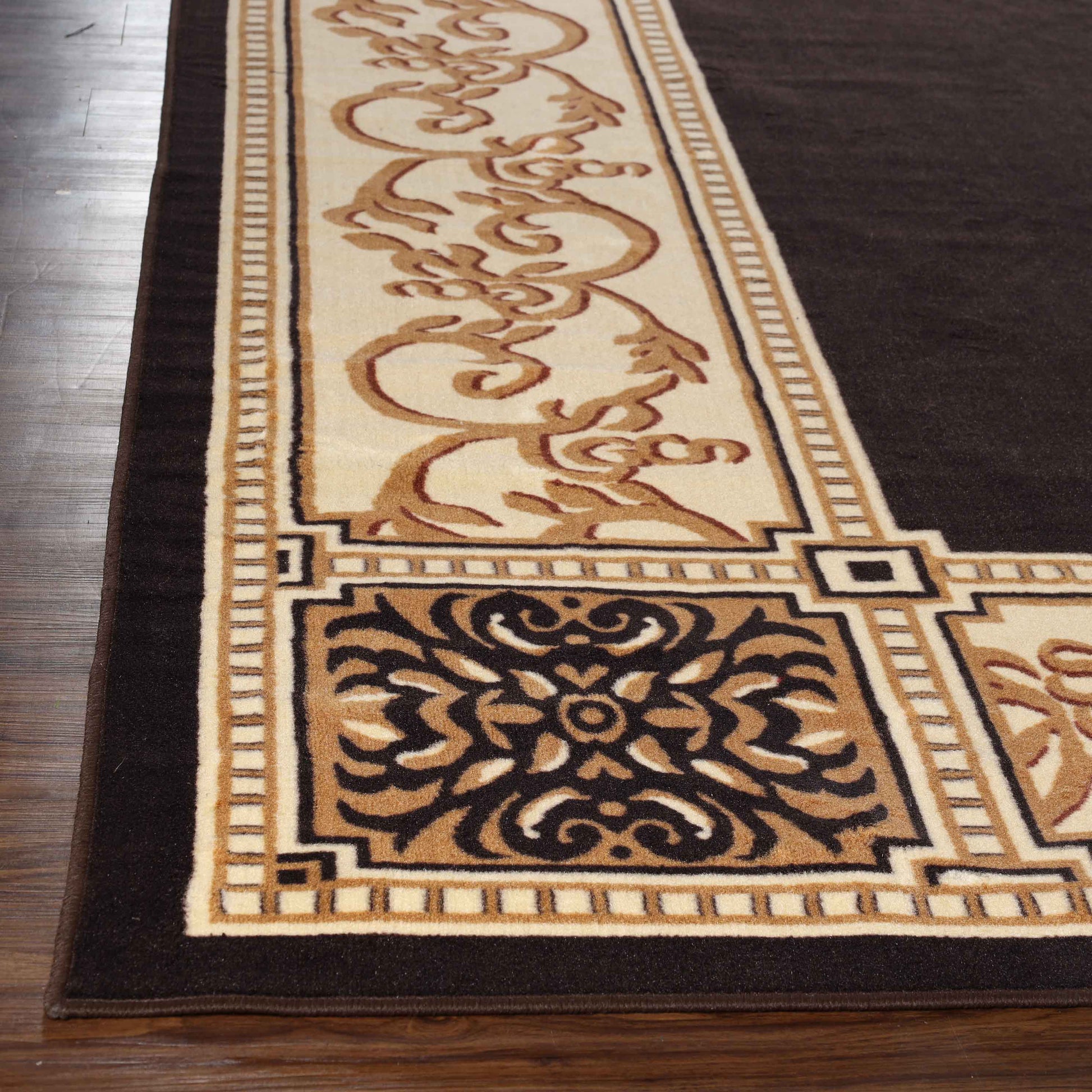 Oversized Medallion Modern Bohemian Indoor Area Rug or Runner Rug - Coffee