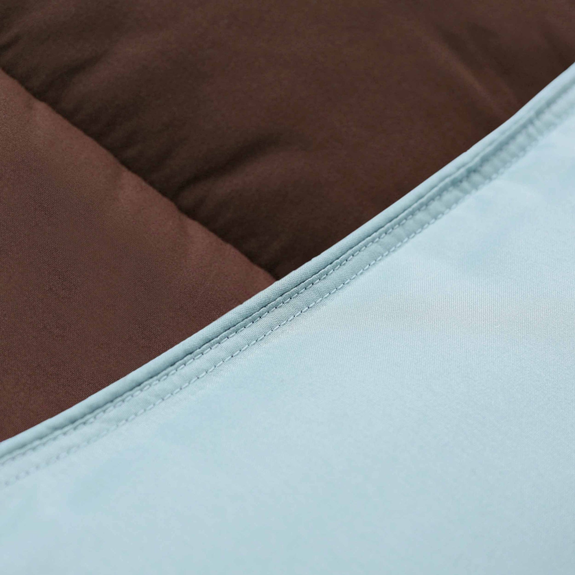 Brushed Microfiber Reversible Down Alternative Comforter - Choco-Sky Blue