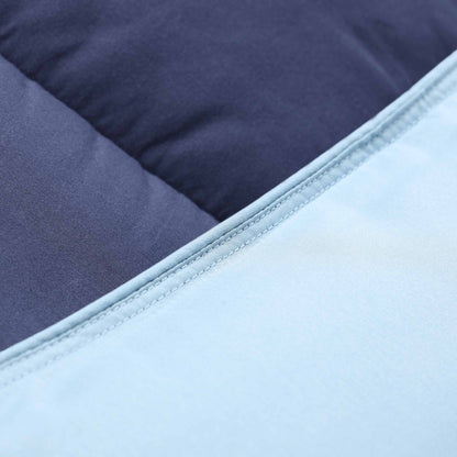 Brushed Microfiber Reversible Down Alternative Comforter - Navy Blue-Light Blue