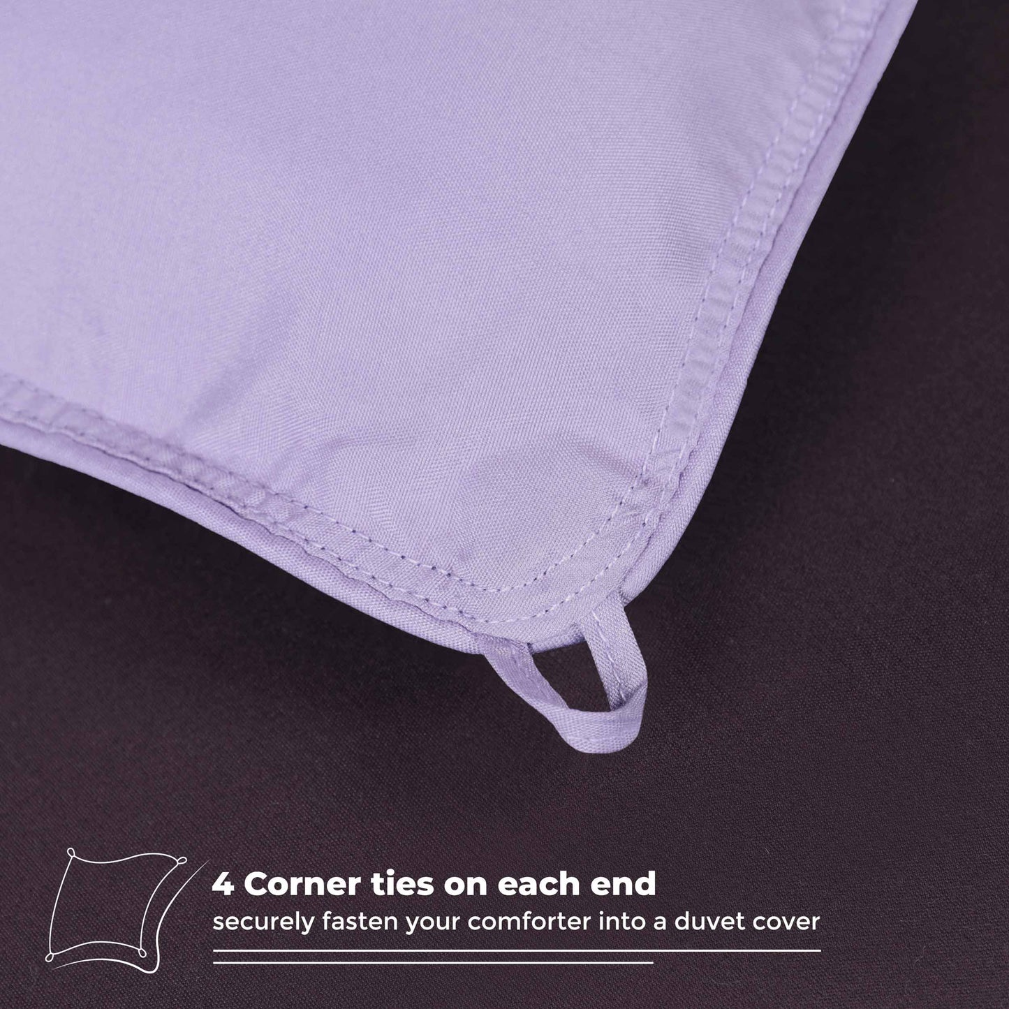 Brushed Microfiber Reversible Down Alternative Comforter - Plum-Lilac