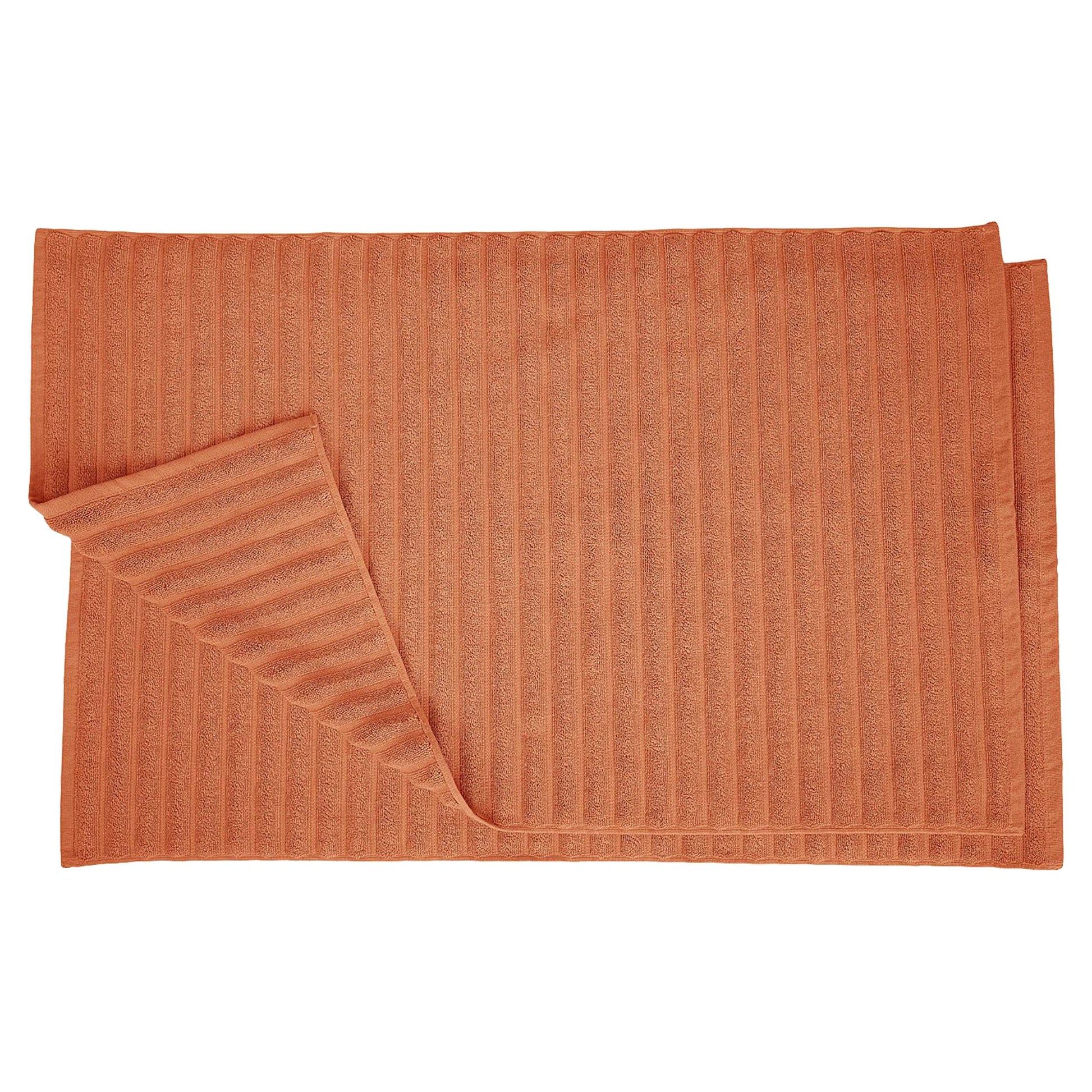 Lined 100% Cotton 1000 GSM 2-Piece Bath Mat Set - Copper