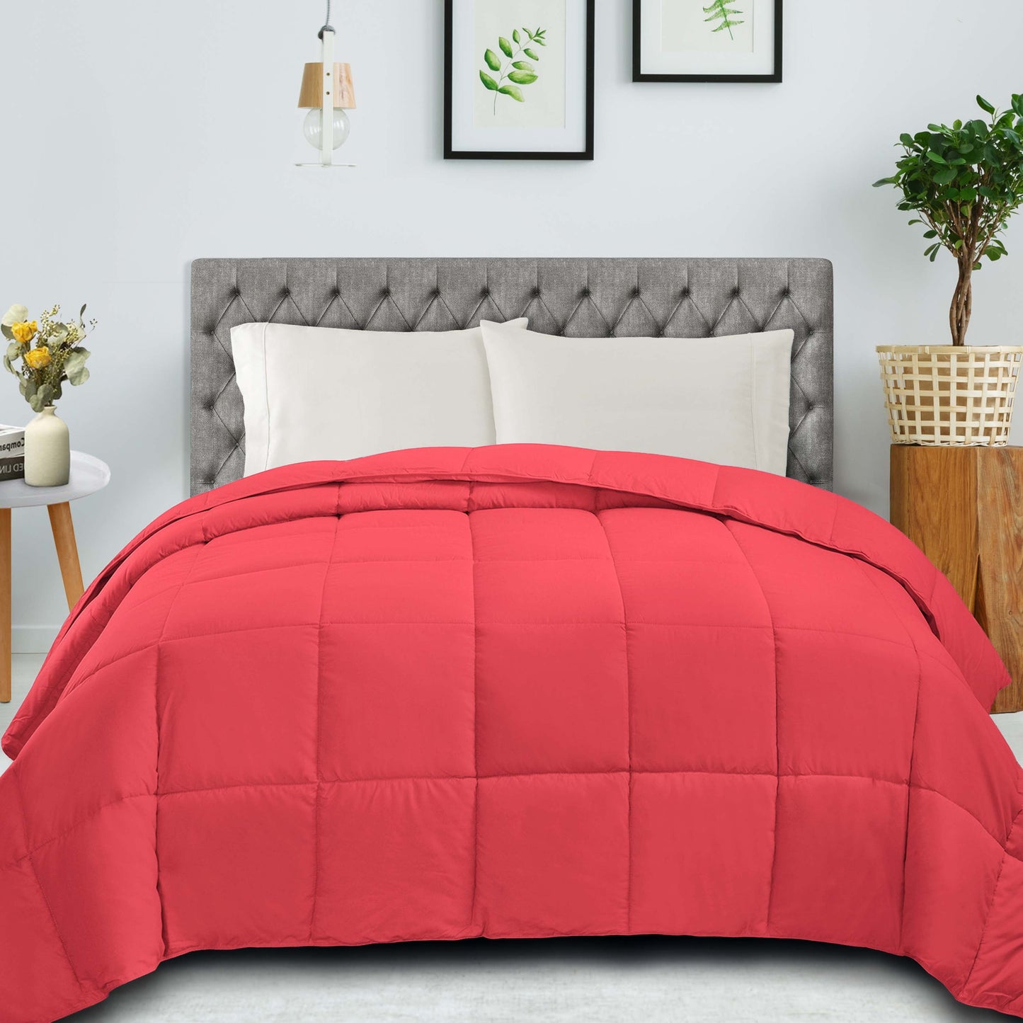 Classic All-Season Reversible Down Alternative Comforter - Coral