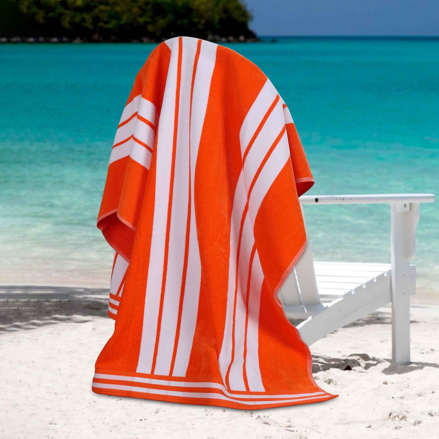 Striped Extra Large Oversized Absorbent Quick Dry Cotton Beach Towel