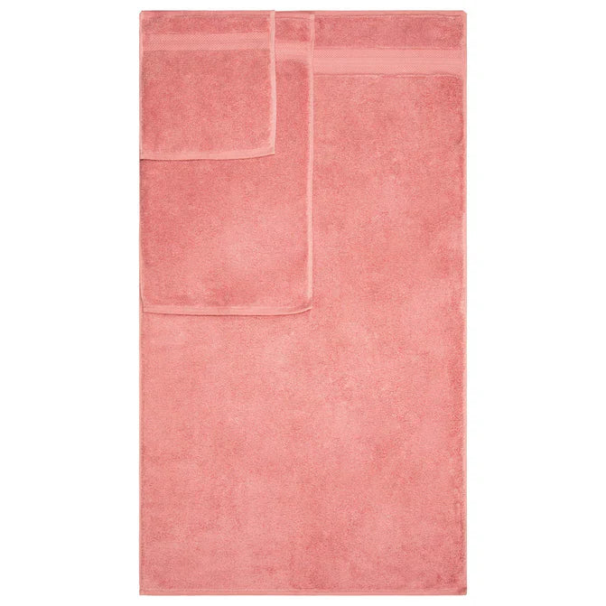 Turkish Cotton Highly Absorbent Solid 6 Piece Towel Set - Coral