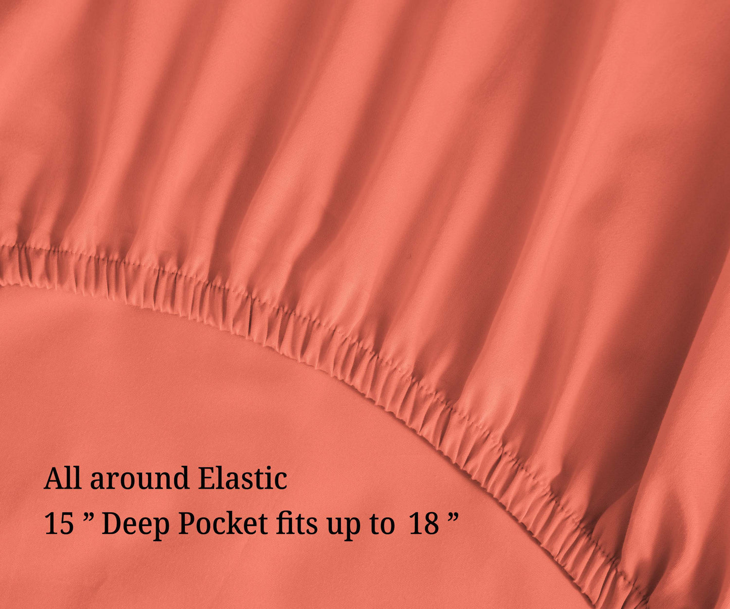 Egyptian Cotton 700 Thread Count Eco Friendly Solid Sheet Set - Coral