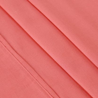 Egyptian Cotton 300 Thread Count Solid Deep Pocket Sheet Set - Coral