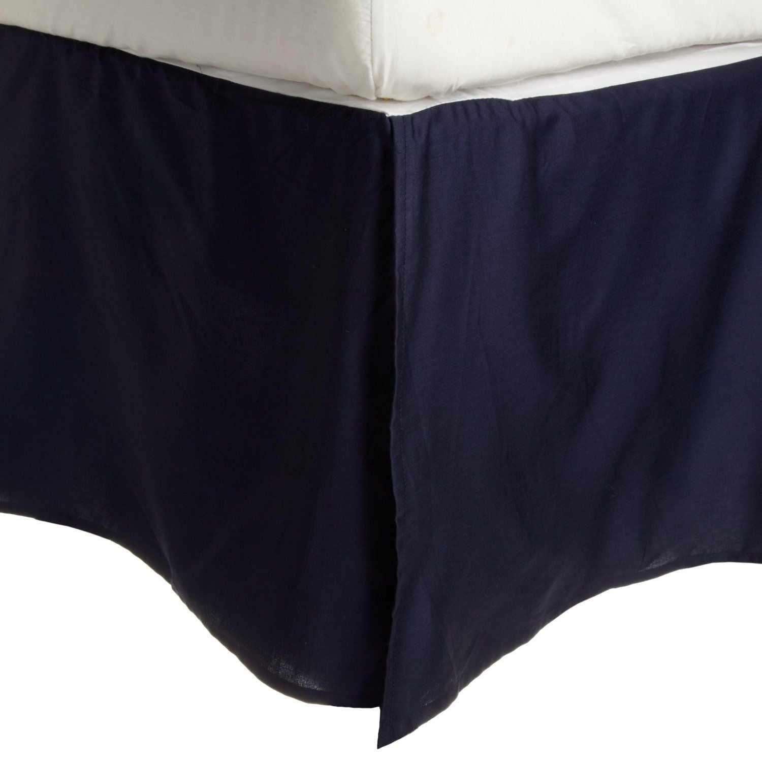 Cotton 15 Inch Drop Bed Skirt - Royal Blue