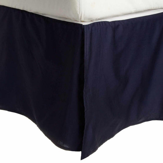 Cotton 15 Inch Drop Bed Skirt - Royal Blue
